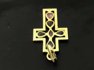 crucifijo oro 18k con piedra