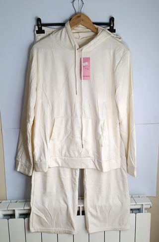 Conjunto punto crema talla XL/XXL