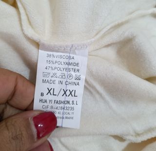 Conjunto punto crema talla XL/XXL