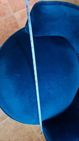 2 descalzadora azul de terciopelo