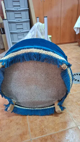 2 descalzadora azul de terciopelo