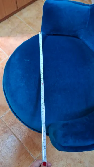 2 descalzadora azul de terciopelo