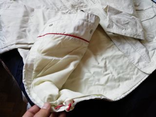 Abrigo gabardina UNISEX con CAPUCHA H&M L blanco.