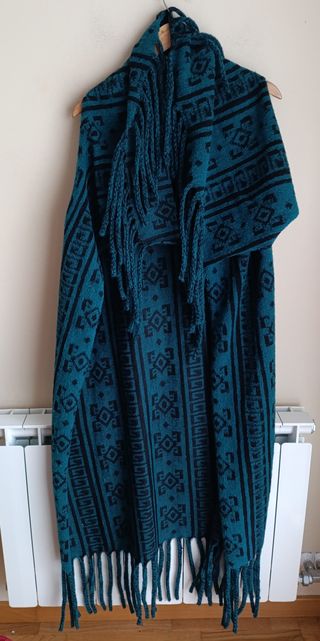 Chaleco largo étnico flecos talla única