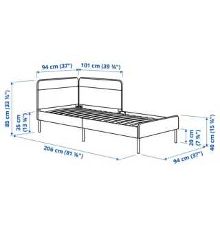 Cama individual IKEA BLÅKULLEN azul 90x200
