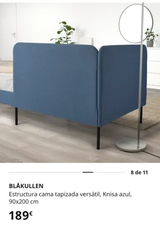 Cama individual IKEA BLÅKULLEN azul 90x200