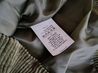 Blazer verde forrado con hombreras Talla unica