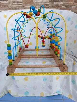 Labirinto de Contas Gigante Madeira Colorido