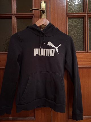 Sudadera Puma Negra con Logo