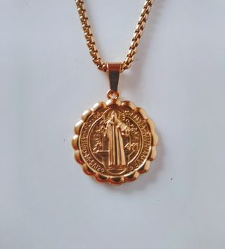 Collar San Benito Chapado Oro 18k. 60cm cadena