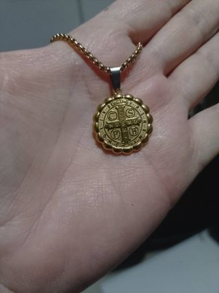 Collar San Benito Chapado Oro 18k. 60cm cadena