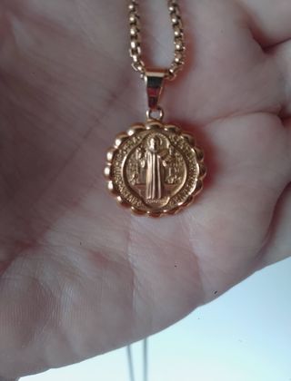 Collar San Benito Chapado Oro 18k. 60cm cadena