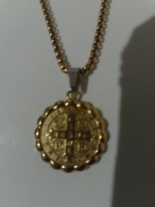 Collar San Benito Chapado Oro 18k. 60cm cadena