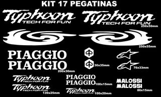 Kit 17 Pegatinas Typhoon Piaggio