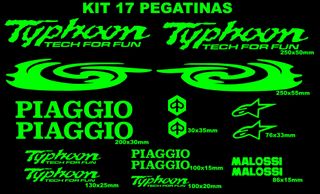 Kit 17 Pegatinas Typhoon Piaggio