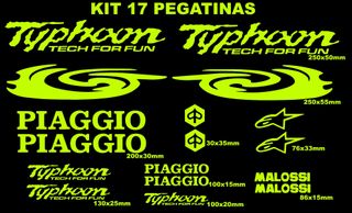 Kit 17 Pegatinas Typhoon Piaggio