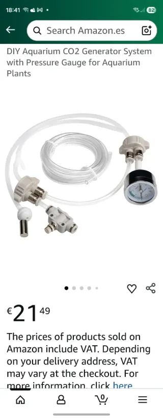 Bombona CO2 + Regulador Acuario