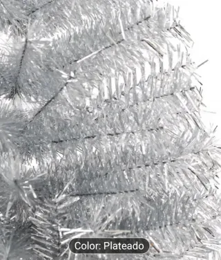Árbol de Navidad Plateado Brillante