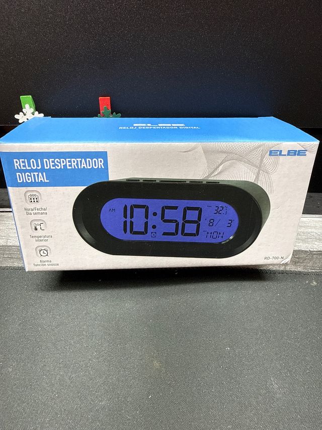 Reloj Despertador Digital ELBE RD-700-N