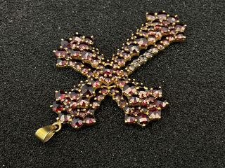 colgante oro 14k con piedra