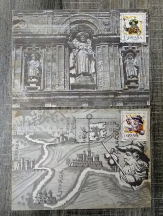 2 Cartoline Postali con Francobollo del Primo Giorno