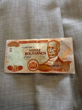 Billete 20 Bolivianos Banco Central de Bolivia