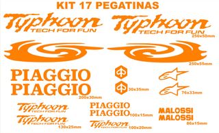 Kit 17 Pegatinas Typhoon Piaggio