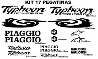 Kit 17 Pegatinas Typhoon Piaggio