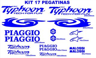 Kit 17 Pegatinas Typhoon Piaggio