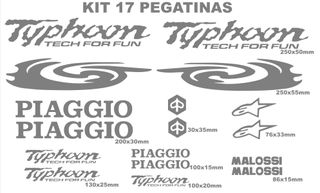 Kit 17 Pegatinas Typhoon Piaggio