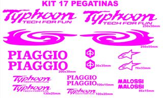 Kit 17 Pegatinas Typhoon Piaggio