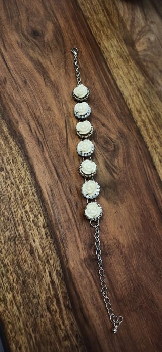 Rosas Blancas Pulsera