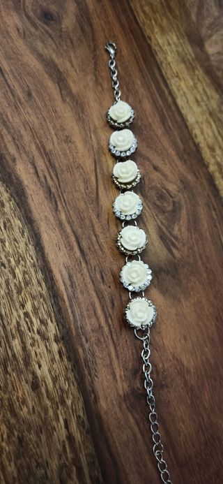 Rosas Blancas Pulsera