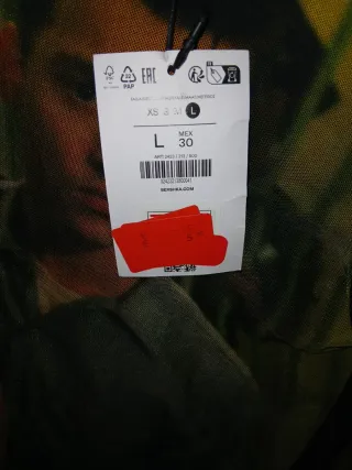 Camiseta manga larga transparente con estampado