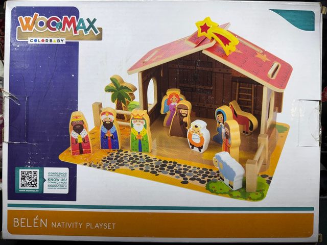Belén de madera para niños