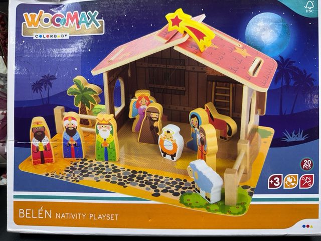 Belén de madera para niños