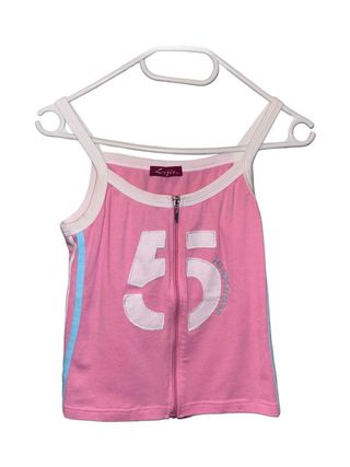 Top tirantes rosa cremallera Luzie