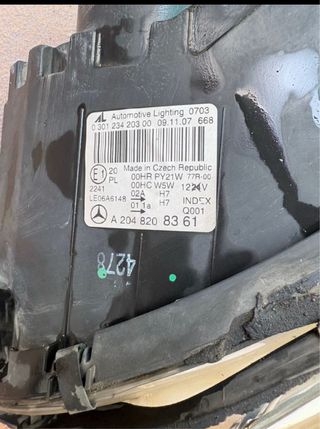 Faros Mercedes Clase C W204 (07-11) Halógenos