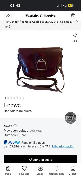 Bolso Loewe Piel Vintage