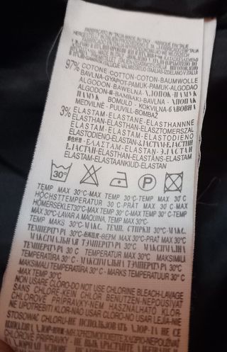 49- Chaqueta americana L negra blanca +