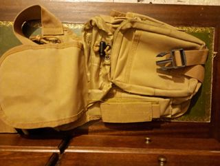 Bolsa de cinturón pierna cartera beige