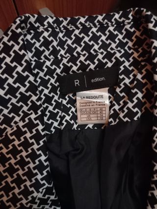 73- americana blanca negra T42. La Redoute