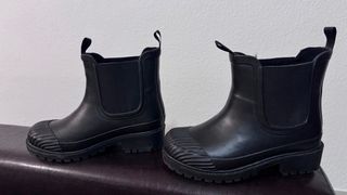 Botas de agua negras con forro polar