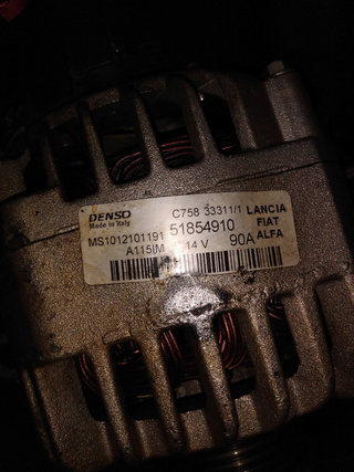 ALTERNADOR OPEL MERIVA 1.6 16V Turbo | 0.06 -