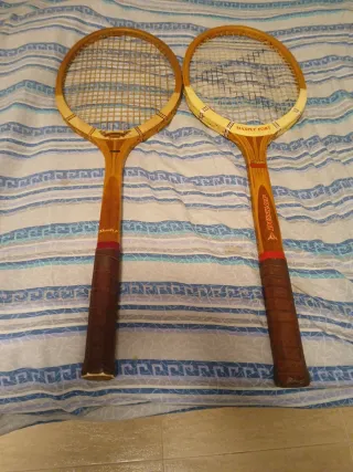 2 Raquetas Tenis Madera Antiguas Maxply