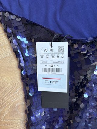 Vestido de fiesta lentejuelas Pull and Bear