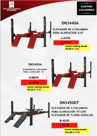 Elevadores y maquinaria de taller