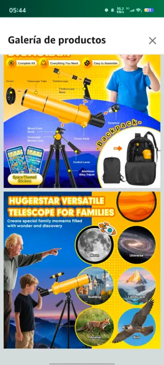 Telescopio Astronómico Infantil