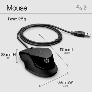 Combo Teclado y Ratón HP USB Negro
