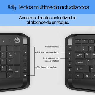 Combo Teclado y Ratón HP USB Negro